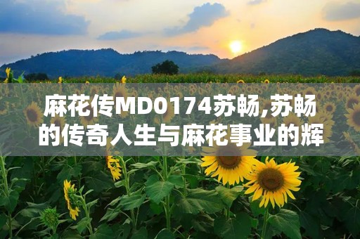 麻花传MD0174苏畅,苏畅的传奇人生与麻花事业的辉煌历程