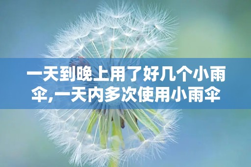 一天到晚上用了好几个小雨伞,一天内多次使用小雨伞的奇妙经历