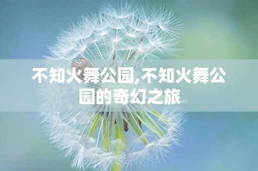 不知火舞公园,不知火舞公园的奇幻之旅