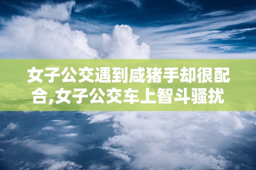 女子公交遇到咸猪手却很配合,女子公交车上智斗骚扰者的正能量故事