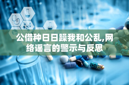公借种日日躁我和公乱,网络谣言的警示与反思