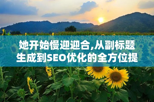 她开始慢迎迎合,从副标题生成到SEO优化的全方位提升策略