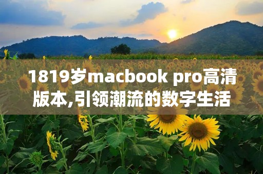 1819岁macbook pro高清版本,引领潮流的数字生活新篇章