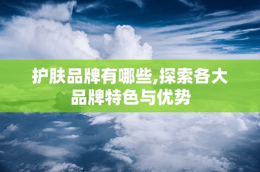 护肤品牌有哪些,探索各大品牌特色与优势