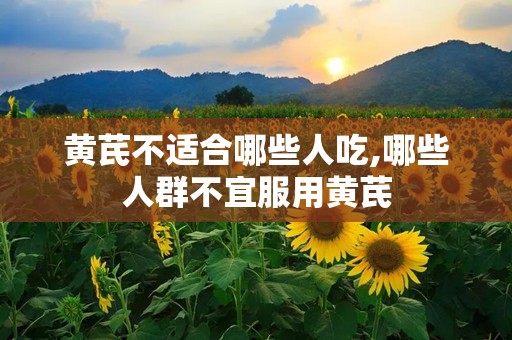 黄芪不适合哪些人吃,哪些人群不宜服用黄芪