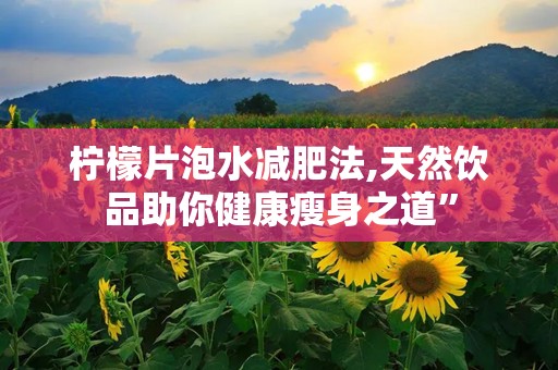 柠檬片泡水减肥法,天然饮品助你健康瘦身之道”