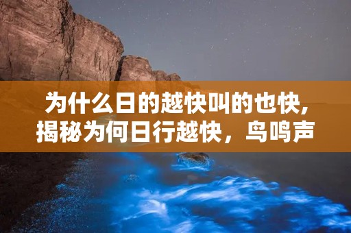 为什么日的越快叫的也快,揭秘为何日行越快，鸟鸣声越急促