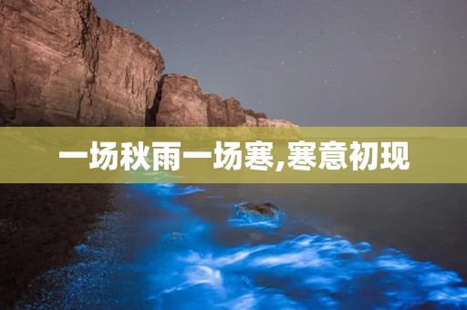 一场秋雨一场寒,寒意初现