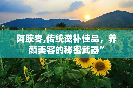 阿胶枣,传统滋补佳品，养颜美容的秘密武器”