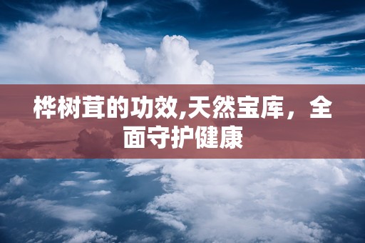 桦树茸的功效,天然宝库，全面守护健康
