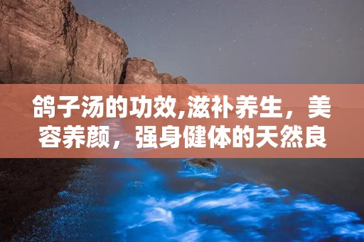 鸽子汤的功效,滋补养生，美容养颜，强身健体的天然良方”