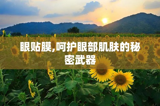 眼贴膜,呵护眼部肌肤的秘密武器