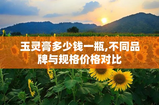 玉灵膏多少钱一瓶,不同品牌与规格价格对比