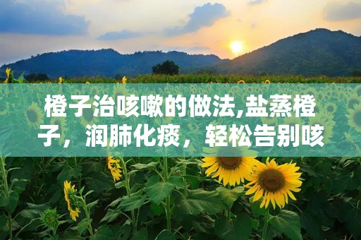 橙子治咳嗽的做法,盐蒸橙子，润肺化痰，轻松告别咳嗽困扰