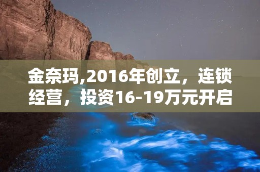 金奈玛,2016年创立，连锁经营，投资16-19万元开启财富之门”