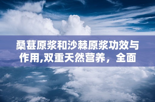 桑葚原浆和沙棘原浆功效与作用,双重天然营养，全面呵护健康