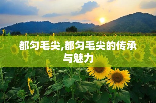 都匀毛尖,都匀毛尖的传承与魅力