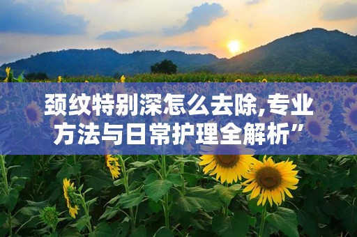 颈纹特别深怎么去除,专业方法与日常护理全解析”
