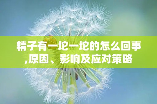 精子有一坨一坨的怎么回事,原因、影响及应对策略