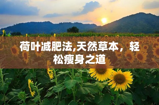 荷叶减肥法,天然草本，轻松瘦身之道