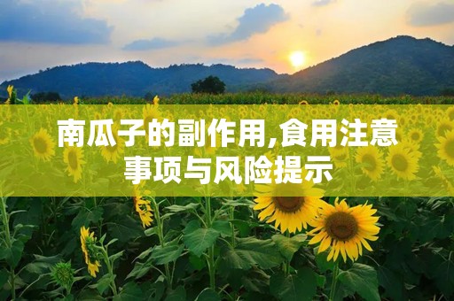 南瓜子的副作用,食用注意事项与风险提示