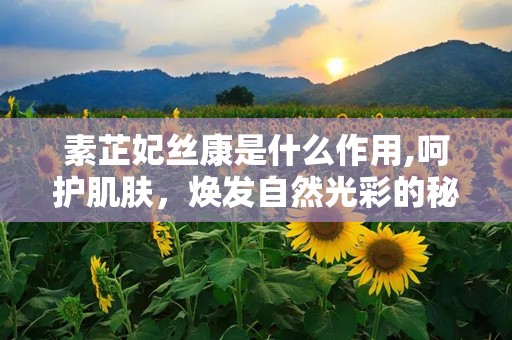 素芷妃丝康是什么作用,呵护肌肤，焕发自然光彩的秘密武器”