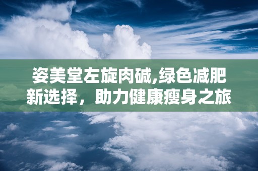 姿美堂左旋肉碱,绿色减肥新选择，助力健康瘦身之旅”