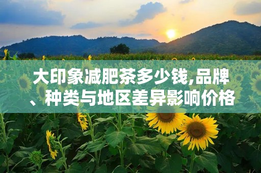 大印象减肥茶多少钱,品牌、种类与地区差异影响价格