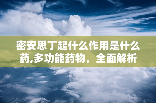 密安思丁起什么作用是什么药,多功能药物，全面解析其作用与功效”