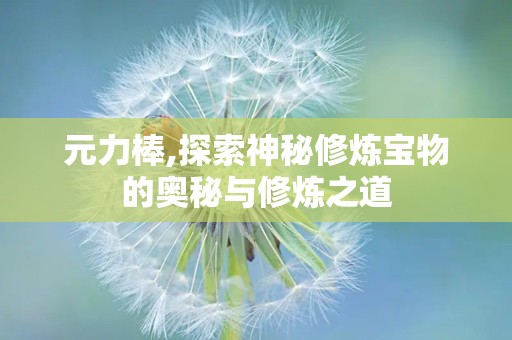 元力棒,探索神秘修炼宝物的奥秘与修炼之道