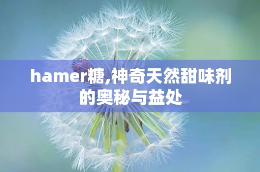 hamer糖,神奇天然甜味剂的奥秘与益处