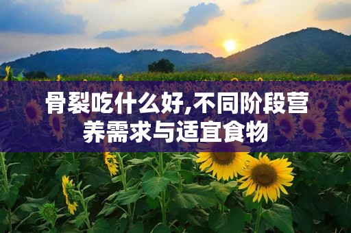 骨裂吃什么好,不同阶段营养需求与适宜食物