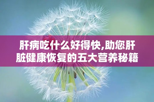 肝病吃什么好得快,助您肝脏健康恢复的五大营养秘籍”