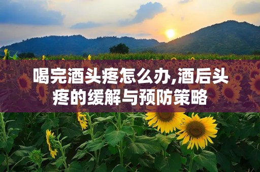 喝完酒头疼怎么办,酒后头疼的缓解与预防策略