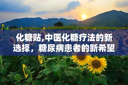 化糖贴,中医化糖疗法的新选择，糖尿病患者的新希望