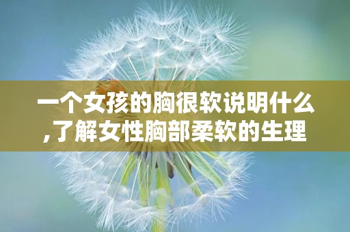 一个女孩的胸很软说明什么,了解女性胸部柔软的生理原因”