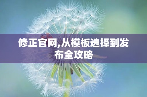修正官网,从模板选择到发布全攻略