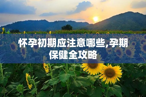 怀孕初期应注意哪些,孕期保健全攻略