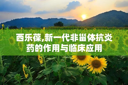 西乐葆,新一代非甾体抗炎药的作用与临床应用