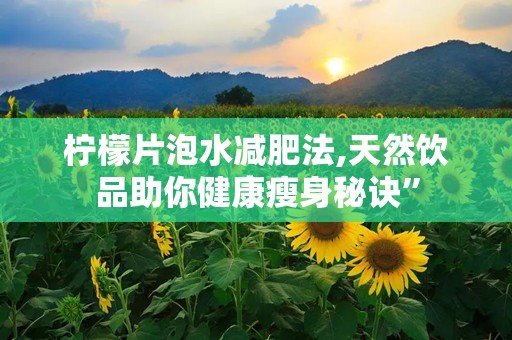 柠檬片泡水减肥法,天然饮品助你健康瘦身秘诀”