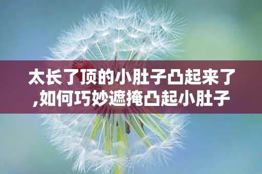 太长了顶的小肚子凸起来了,如何巧妙遮掩凸起小肚子”