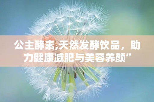 公主酵素,天然发酵饮品，助力健康减肥与美容养颜”