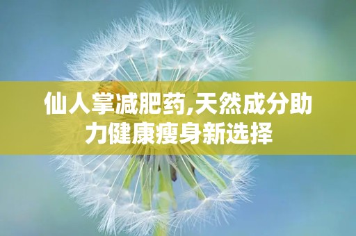 仙人掌减肥药,天然成分助力健康瘦身新选择