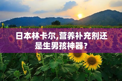 日本林卡尔,营养补充剂还是生男孩神器？