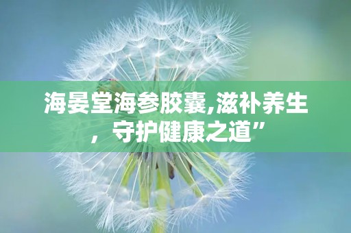 海晏堂海参胶囊,滋补养生，守护健康之道”