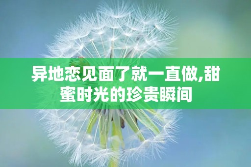 异地恋见面了就一直做,甜蜜时光的珍贵瞬间