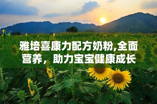 雅培喜康力配方奶粉,全面营养，助力宝宝健康成长