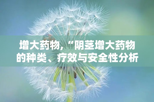 增大药物,“阴茎增大药物的种类、疗效与安全性分析”
