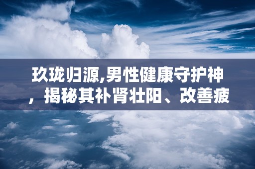 玖珑归源,男性健康守护神，揭秘其补肾壮阳、改善疲劳的神奇功效