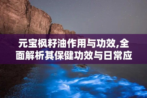 元宝枫籽油作用与功效,全面解析其保健功效与日常应用